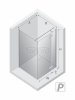 NEW TRENDY Kabina prysznicowa REFLEXA BLACK 1D prostokątna P 80x90x200 szkło czyste 6mm Active Shield 2.0 EXK-4917